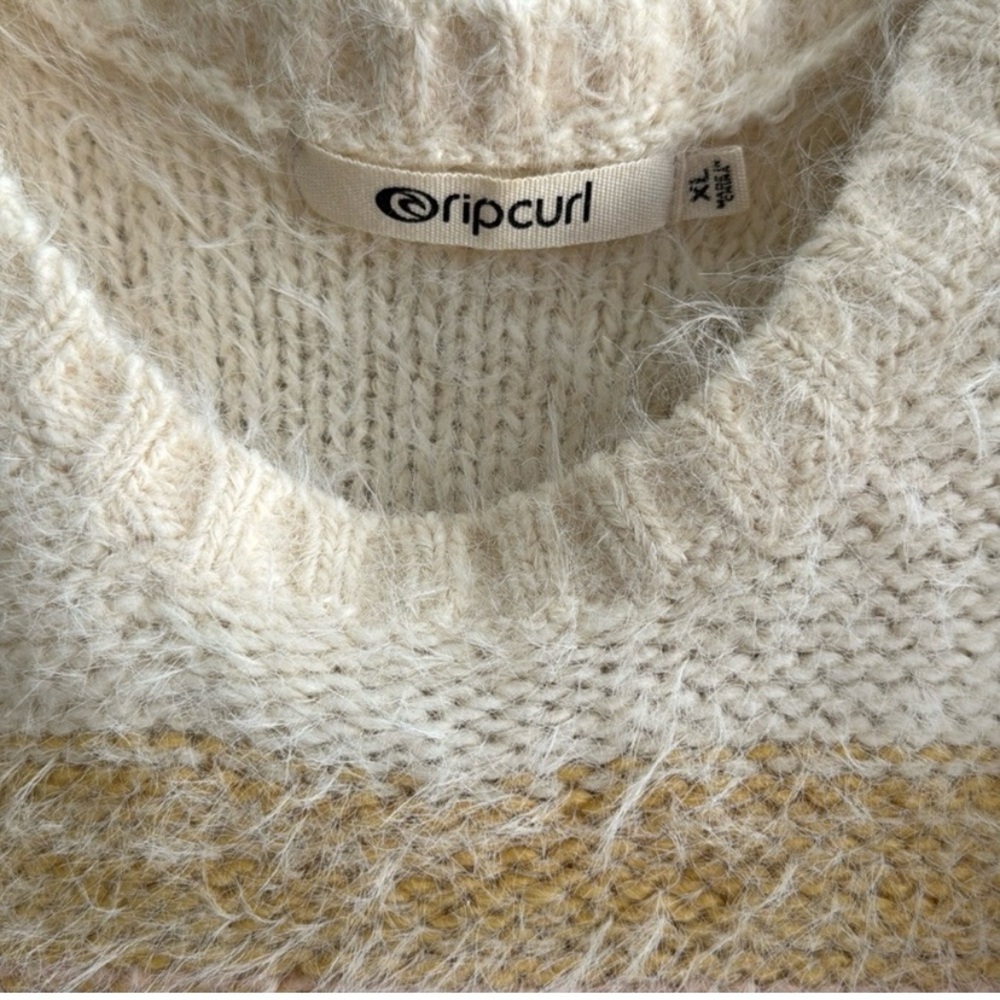 Rip Curl Sunset Waves Balloon Sleeves Fuzzy Sweater XL - Picture 4 of 8